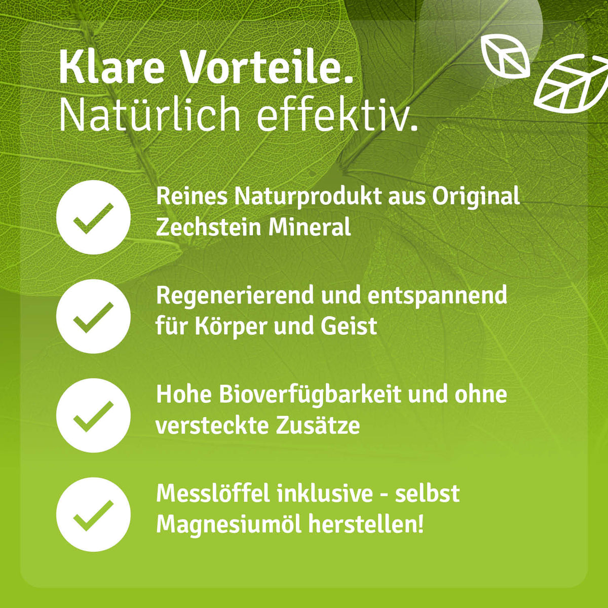 Magnesiumchlorid zum Einnehmen / Trinken Vorteile