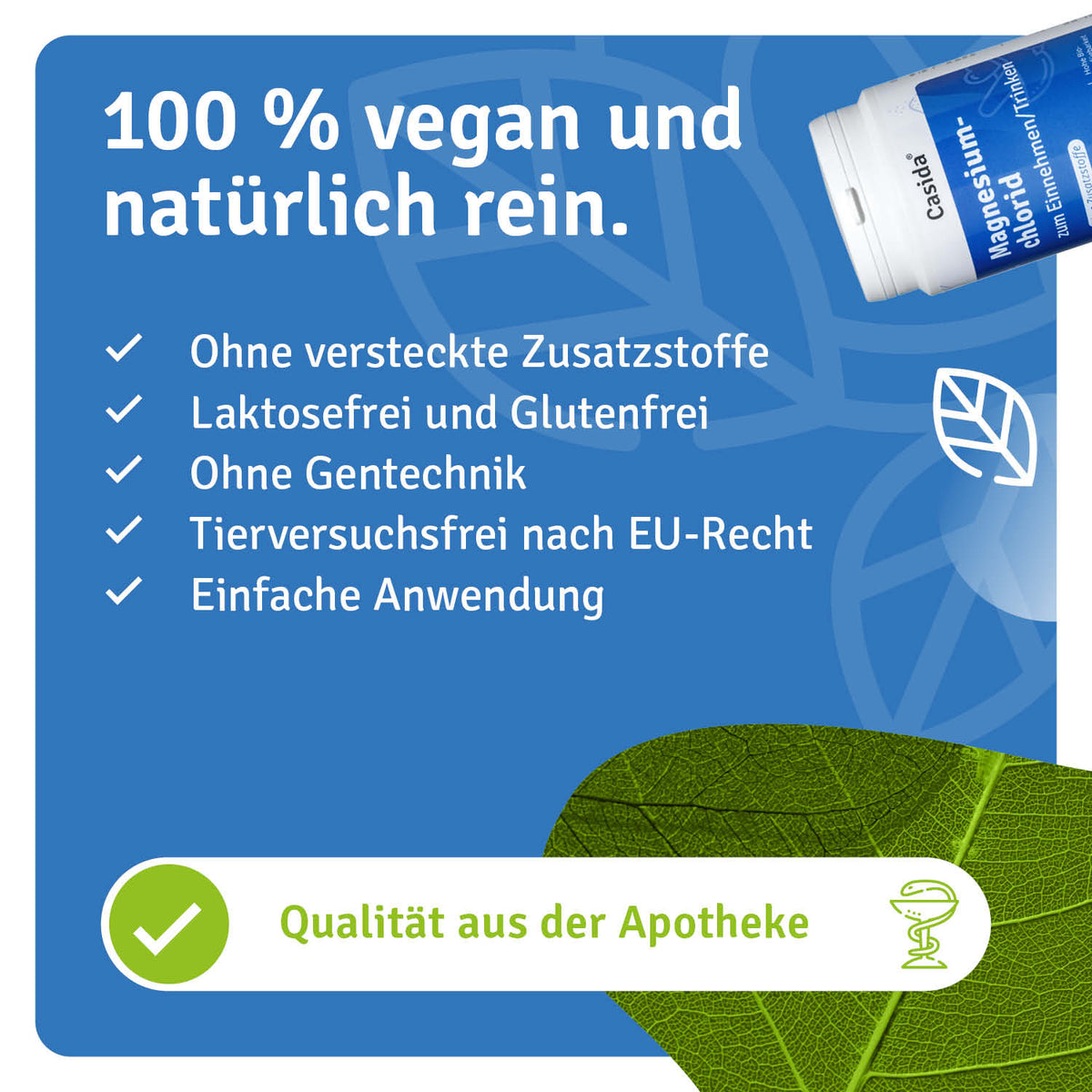 Magnesiumchlorid zum Einnehmen / Trinken natürliche Inhaltsstoffe
