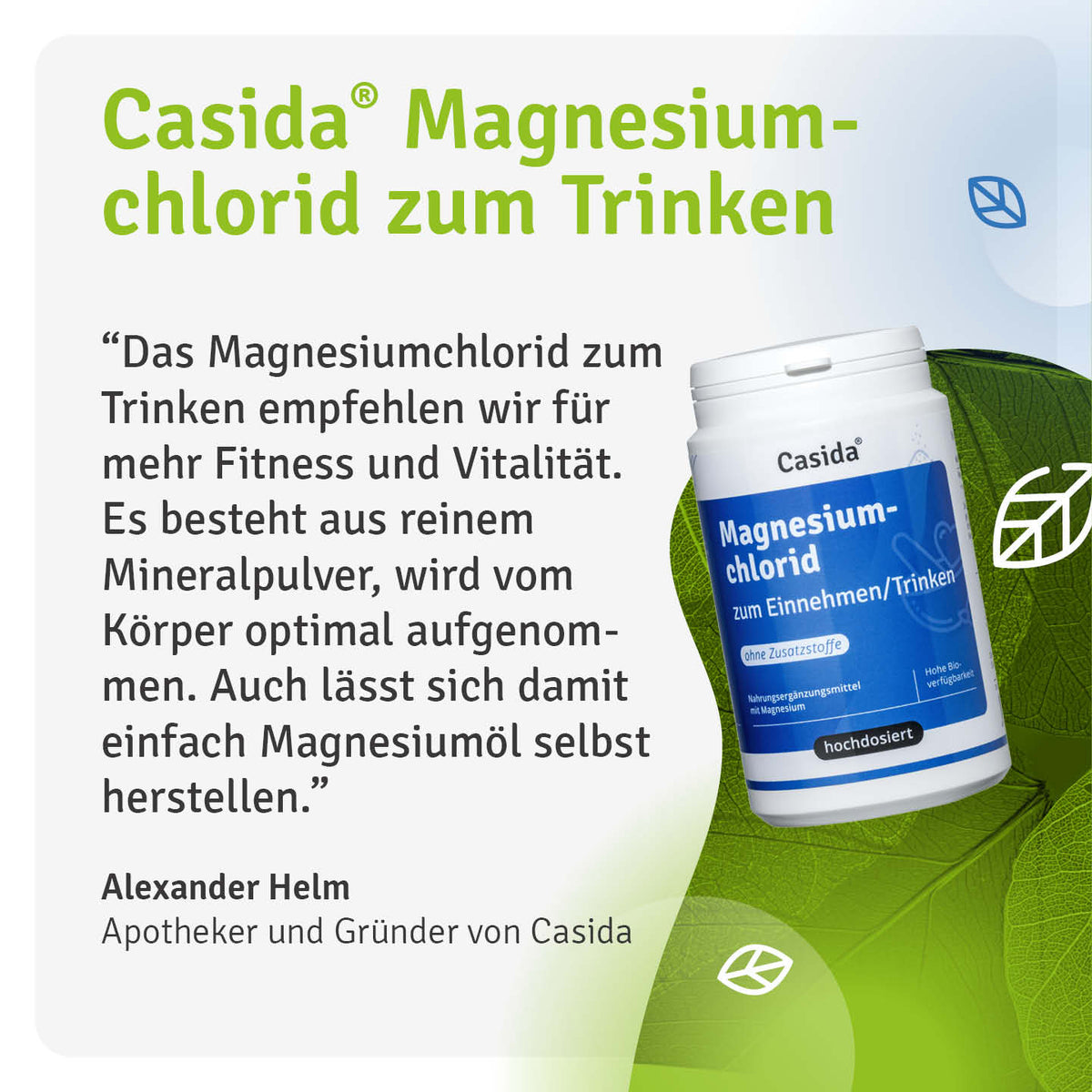 Magnesiumchlorid zum Einnehmen / Trinken Casida