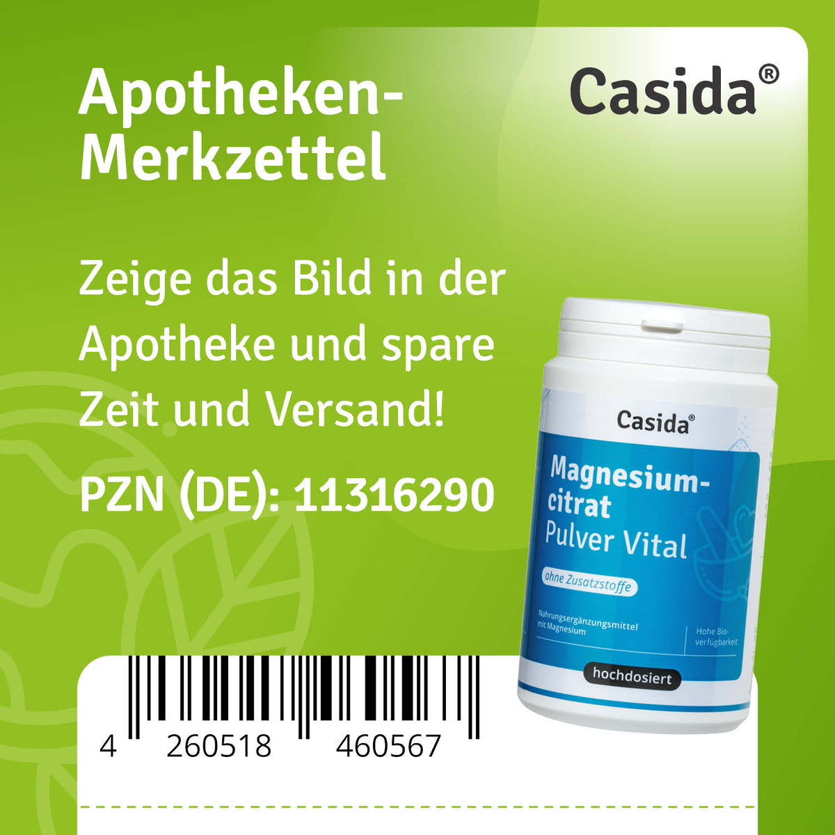 Magnesiumcitrat Pulver Vital Apotheke