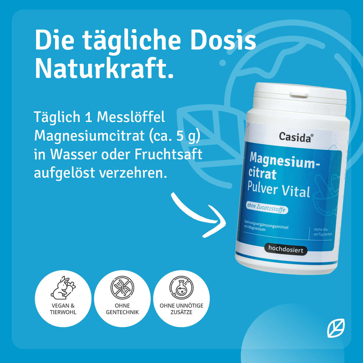 Magnesiumcitrat Pulver Vital Anwendung
