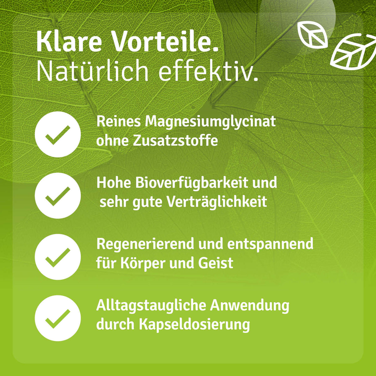 Magnesium Glycinat Kapseln Vital Vorteile