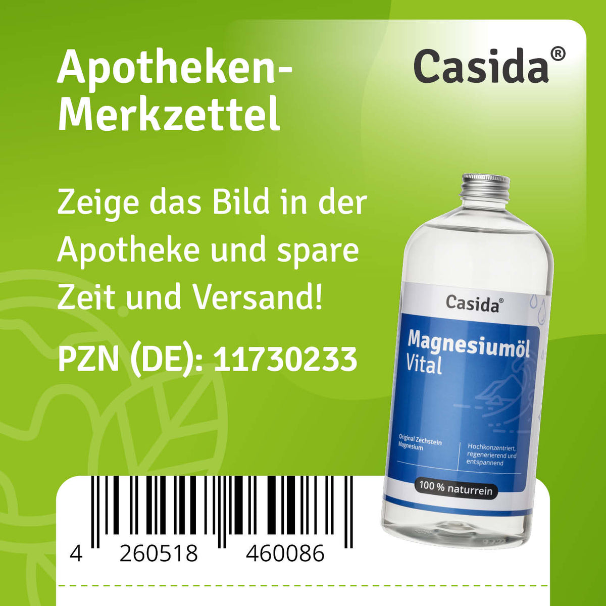Magnesiumöl 1000 ml Vital Zechstein Apotheke