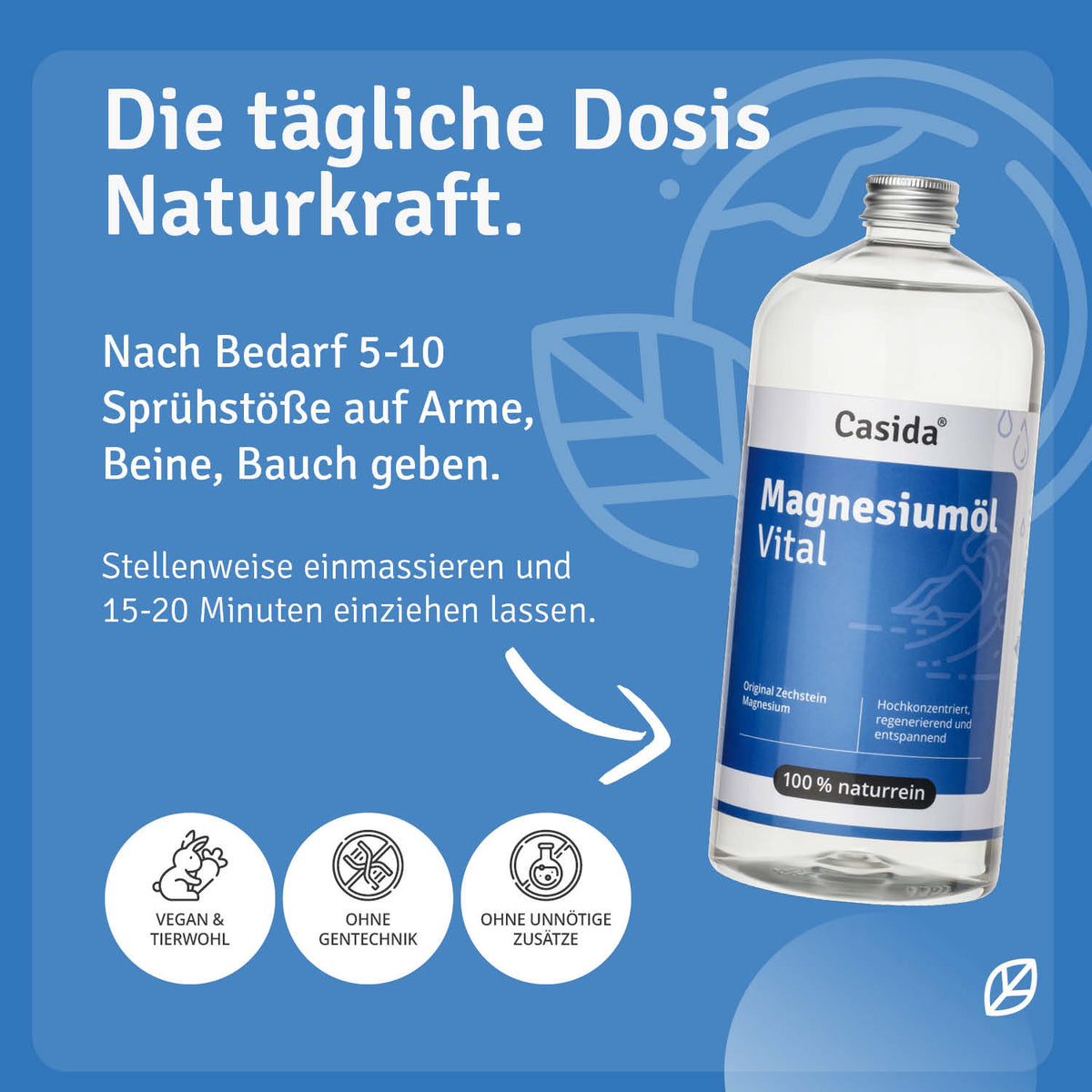 Magnesiumöl 1000 ml Vital Zechstein Anwendung