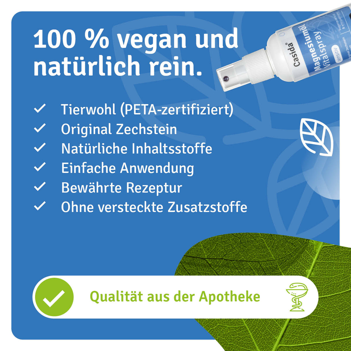 Magnesiumöl Vitalspray Sensitiv natürliche Inhaltsstoffe