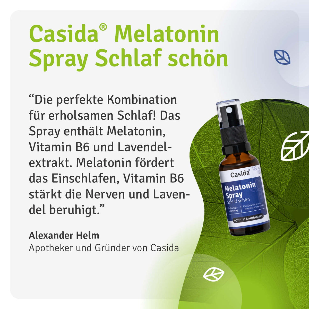 Melatonin Spray Schlaf schön Casida