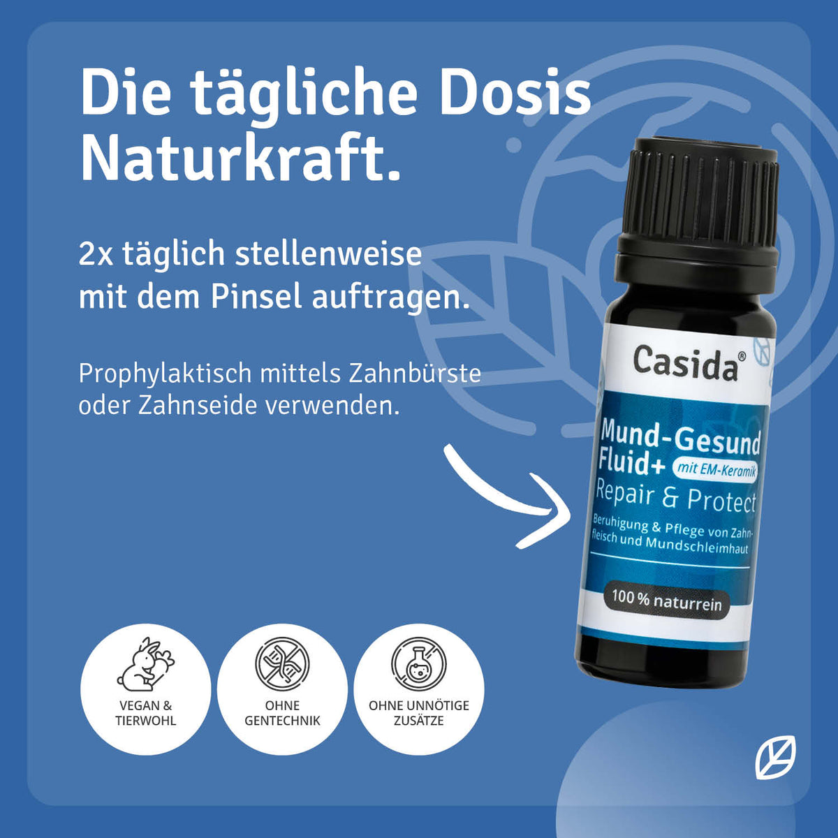 Mund-Gesund Fluid + mit EM-Keramik (Effektive Mikroorganismen) Anwendung