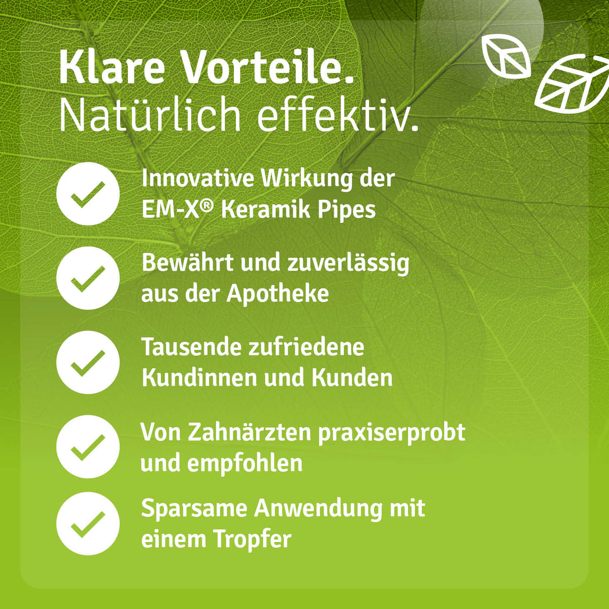 Mund-Gesund Fluid + mit EM-Keramik (Effektive Mikroorganismen) Vorteile