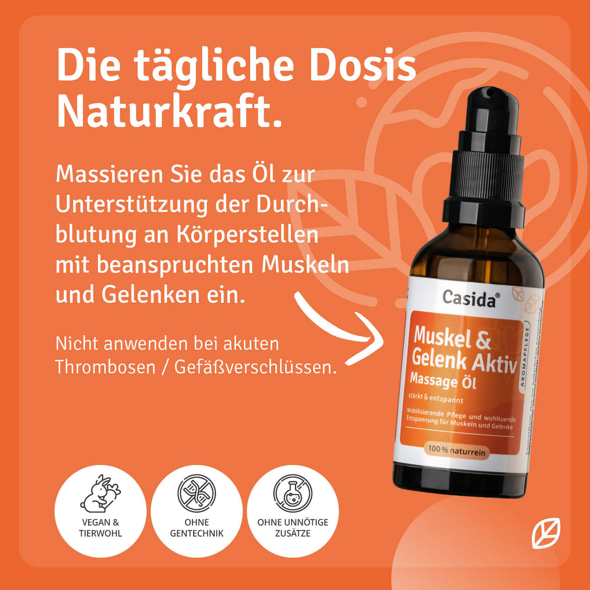Muskel & Gelenk Aktiv Massage Öl Anwendung