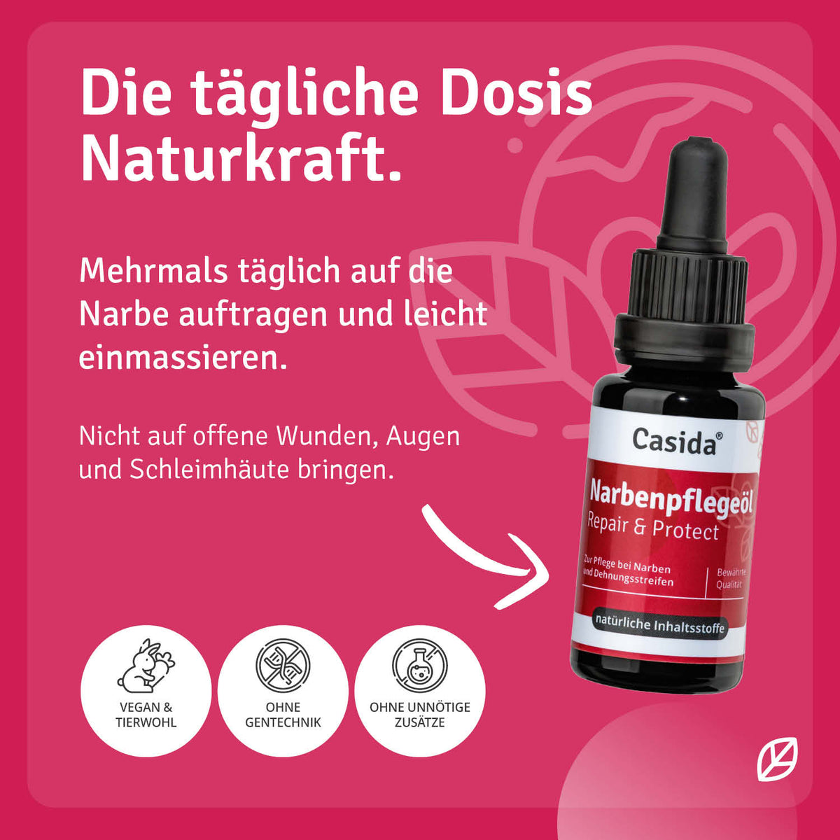 Narbenpflegeöl Repair & Protect Anwendung