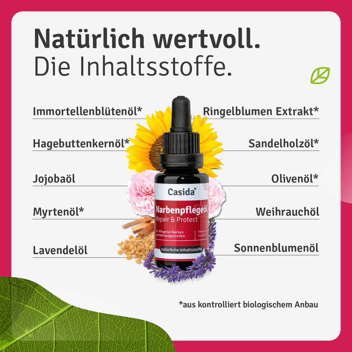 Narbenpflegeöl Repair & Protect Inhalt