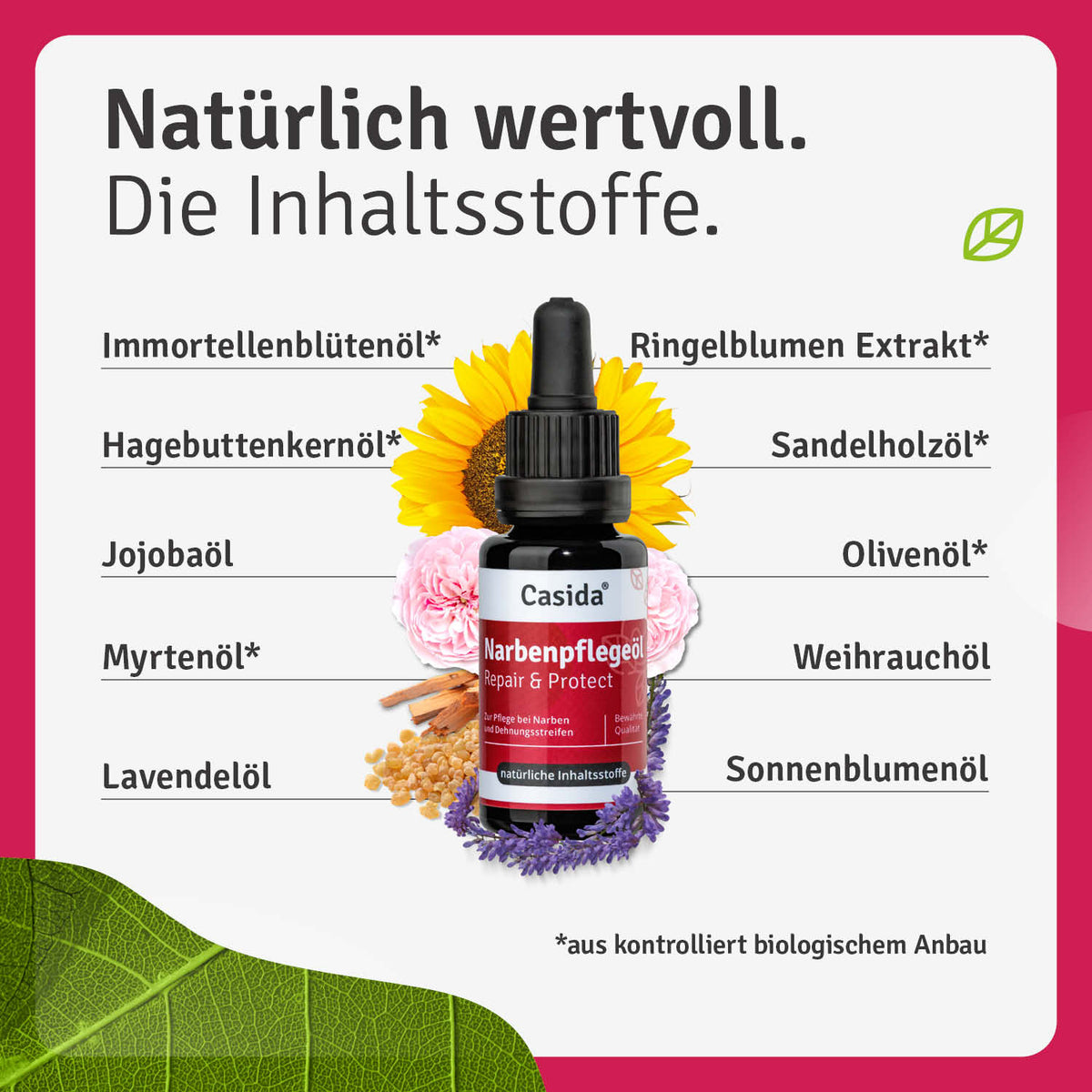 Narbenpflegeöl Repair & Protect Inhalt