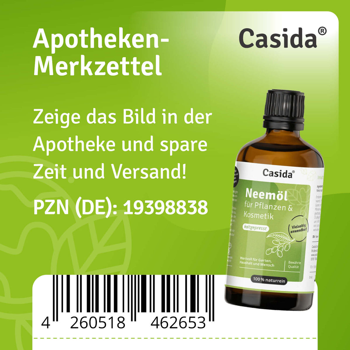 Neemöl für Pflanzen & Kosmetik Apotheke