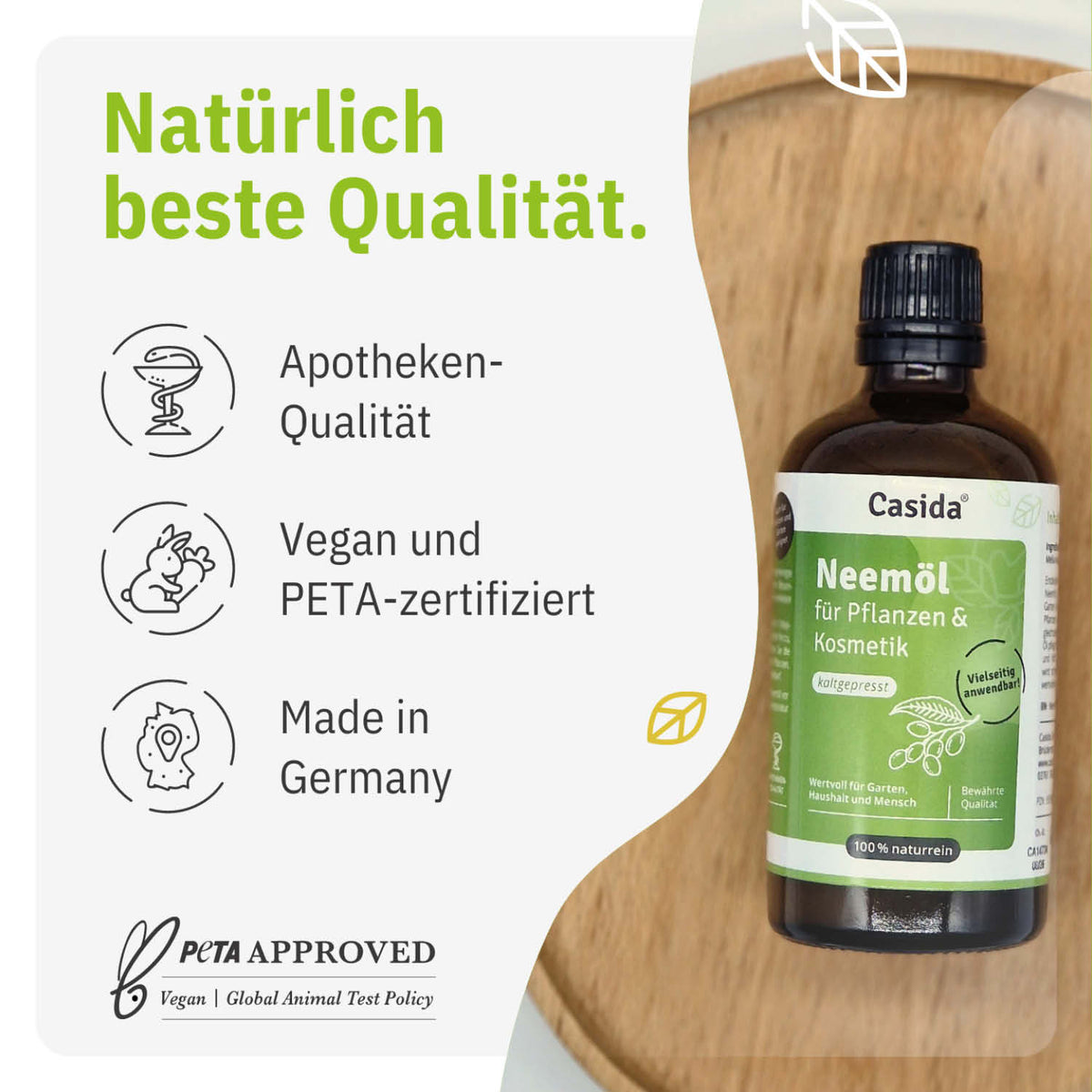 Neemöl für Pflanzen & Kosmetik tierversuchsfrei