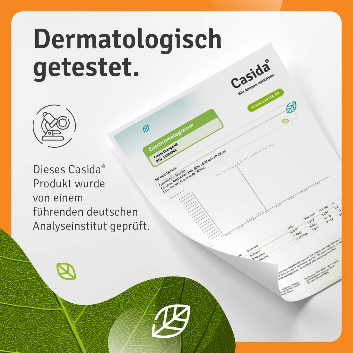 Orangenöl Dermatest