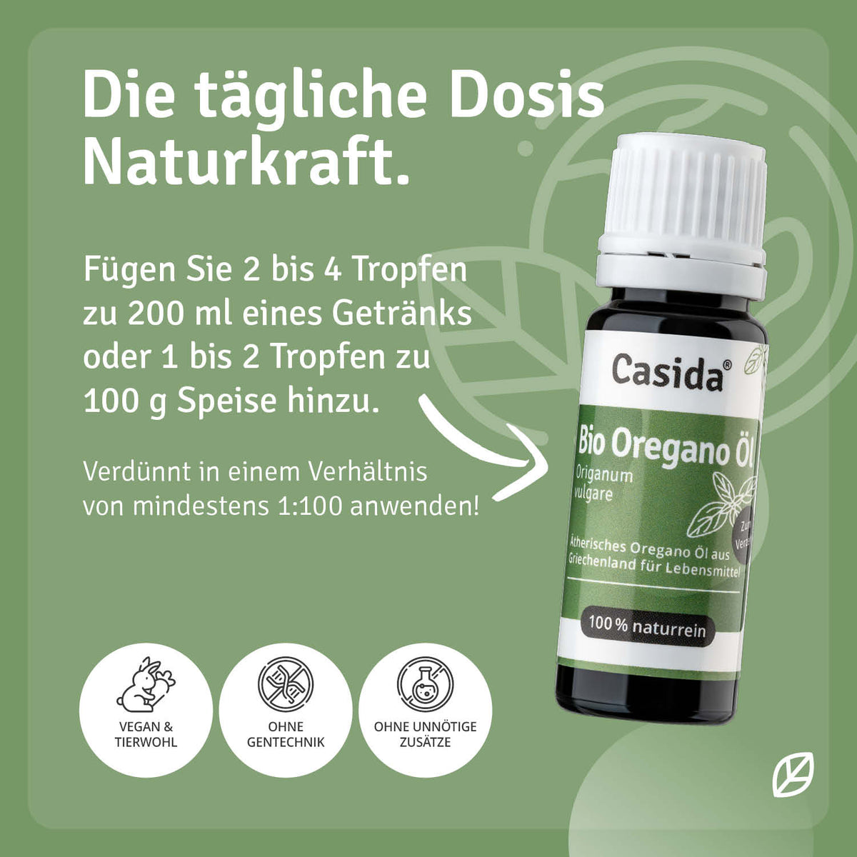 Bio Oregano Öl 73 % Carvacrol zum Einnehmen