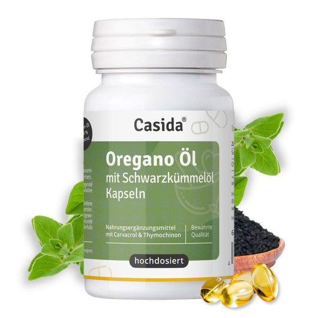 Oregano Öl mit Schwarzkümmelöl Kapseln