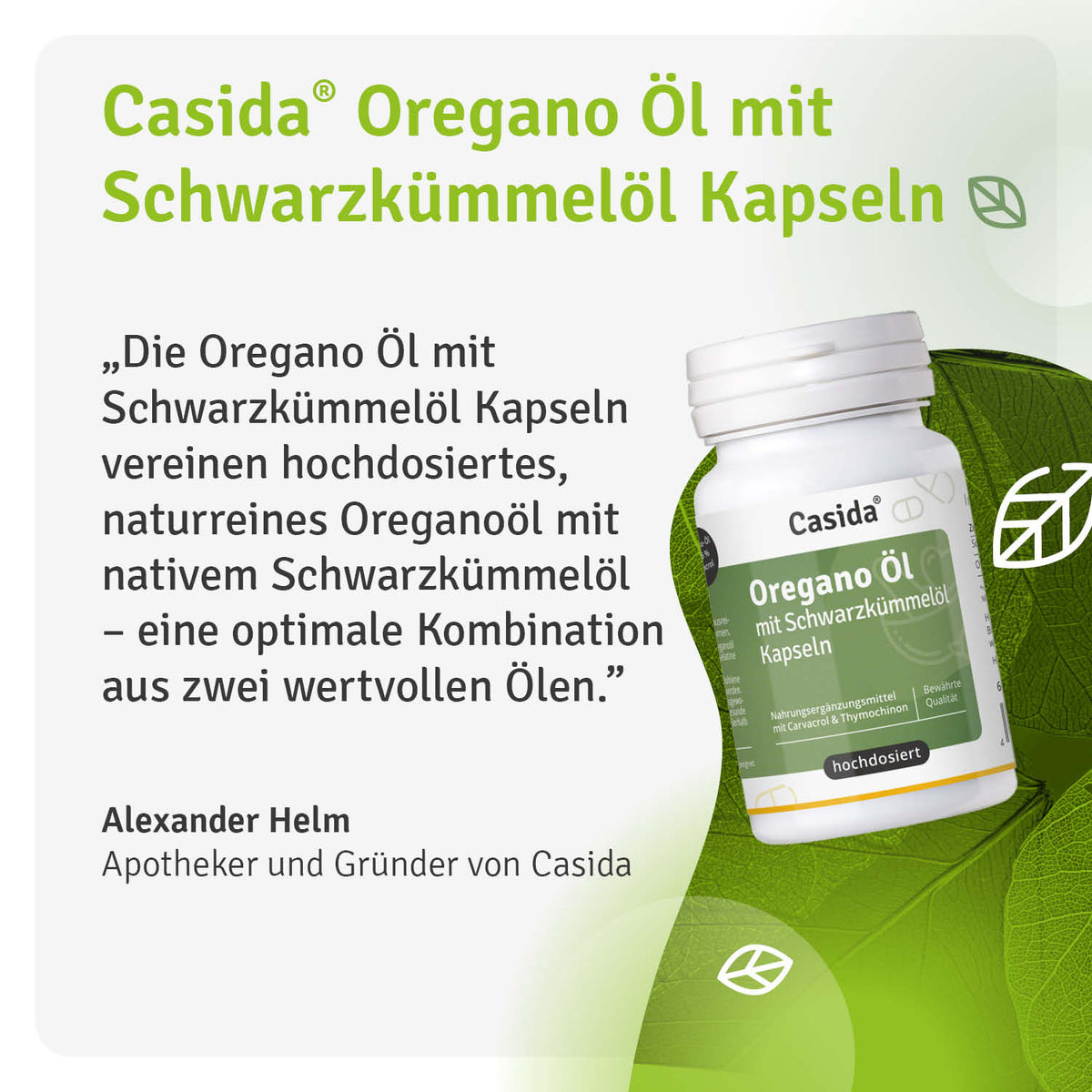 Oregano Schwarzkümmelöl Kapseln mit Carvacrol