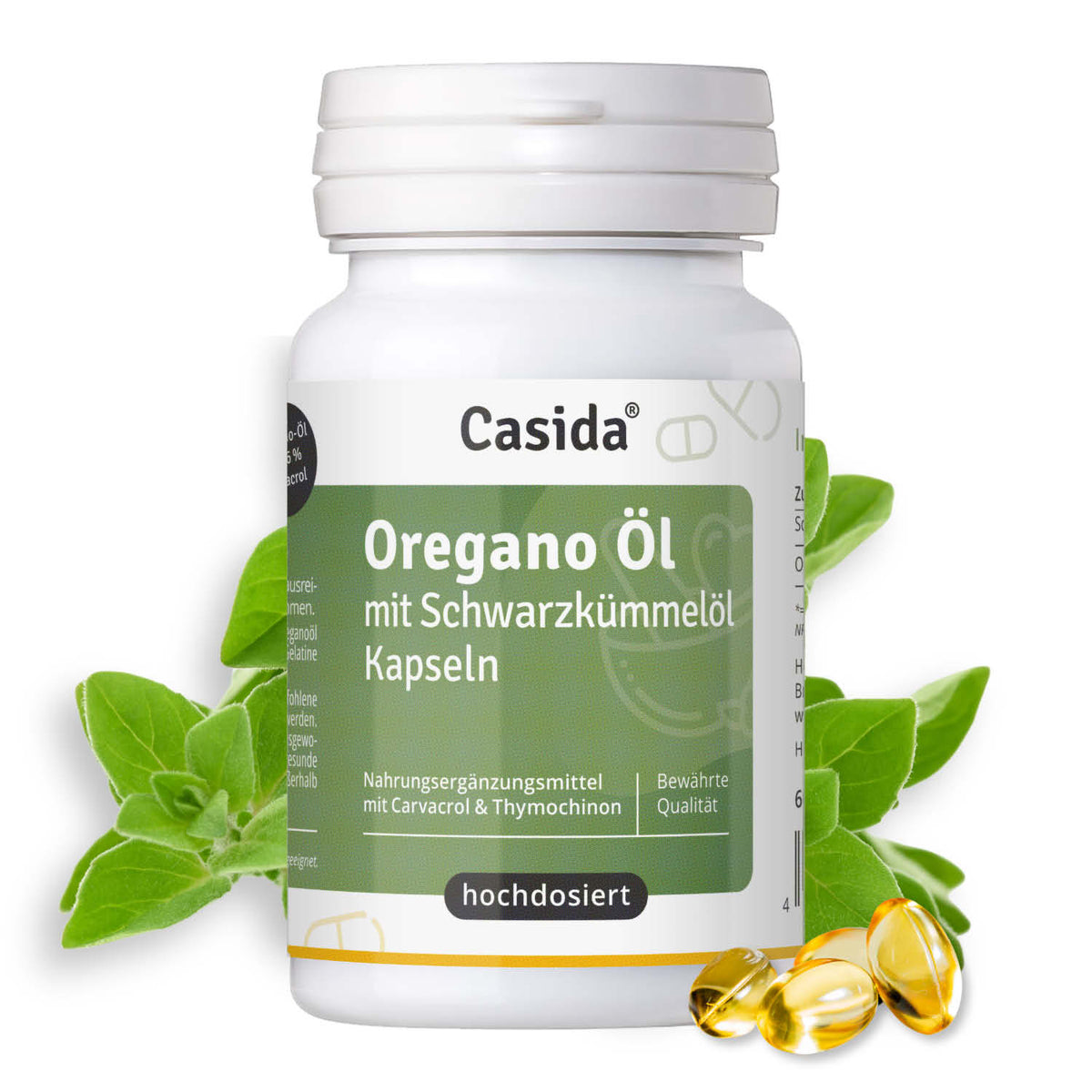Oregano Öl mit Schwarzkümmelöl Kapseln