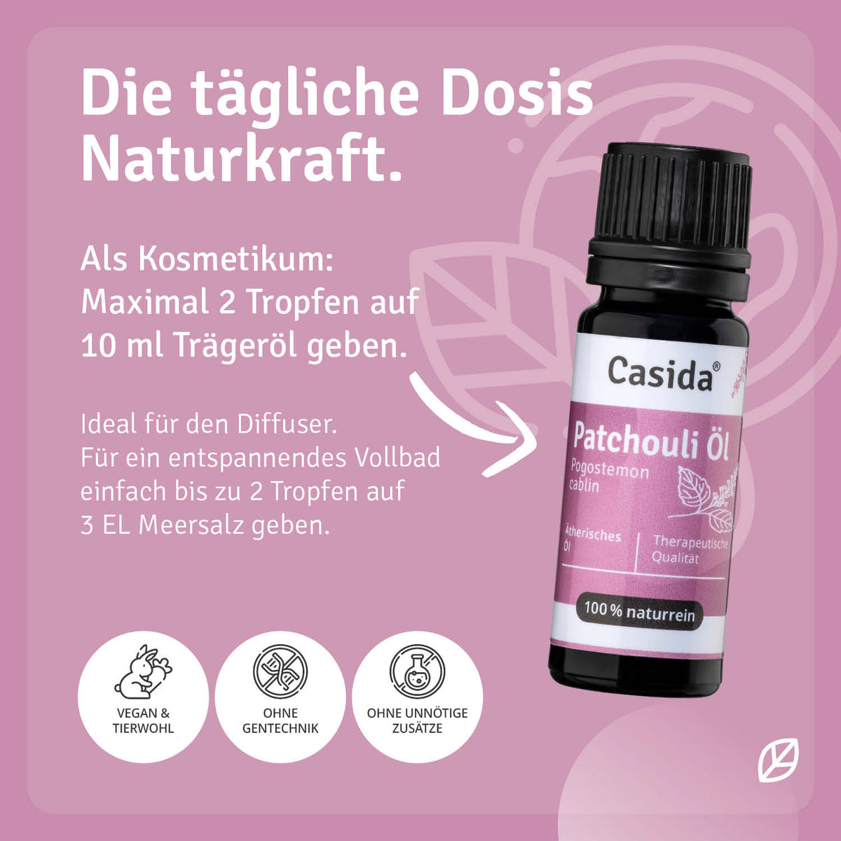 Patchouli Öl Anwendung