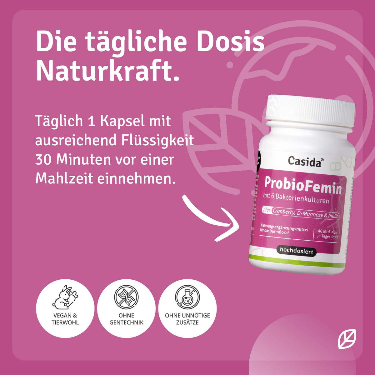 ProbioFemin für Frauen Anwendung
