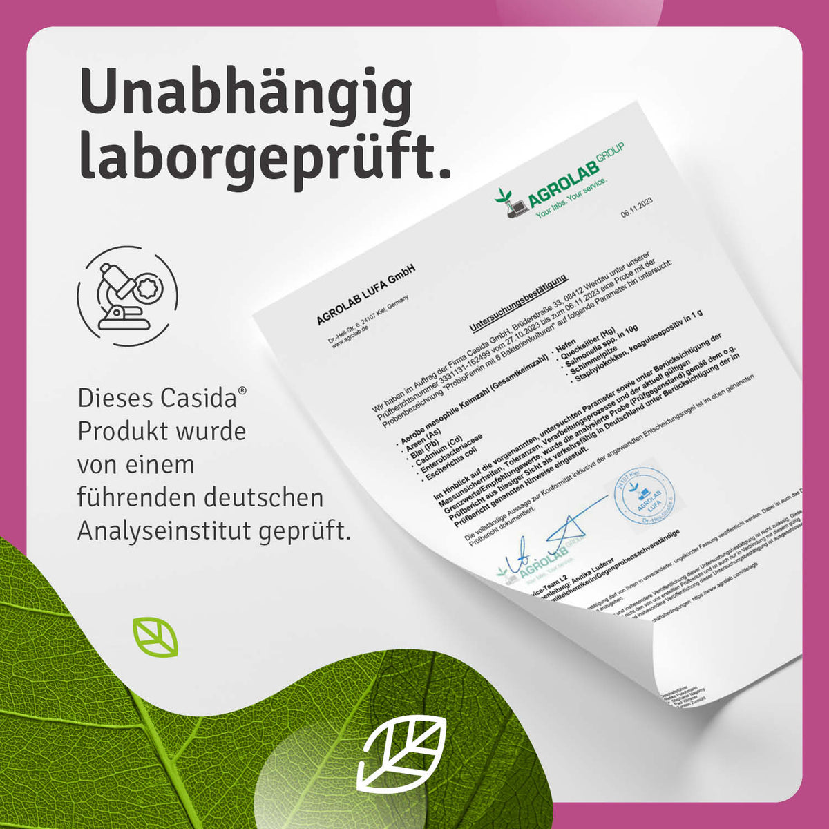 ProbioFemin für Frauen laborgeprüft