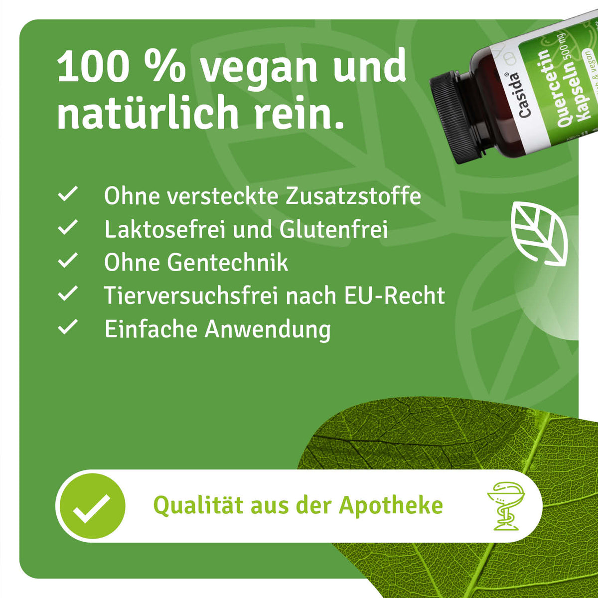 Quercetin Kapseln 500 mg natürliche Inhaltsstoffe