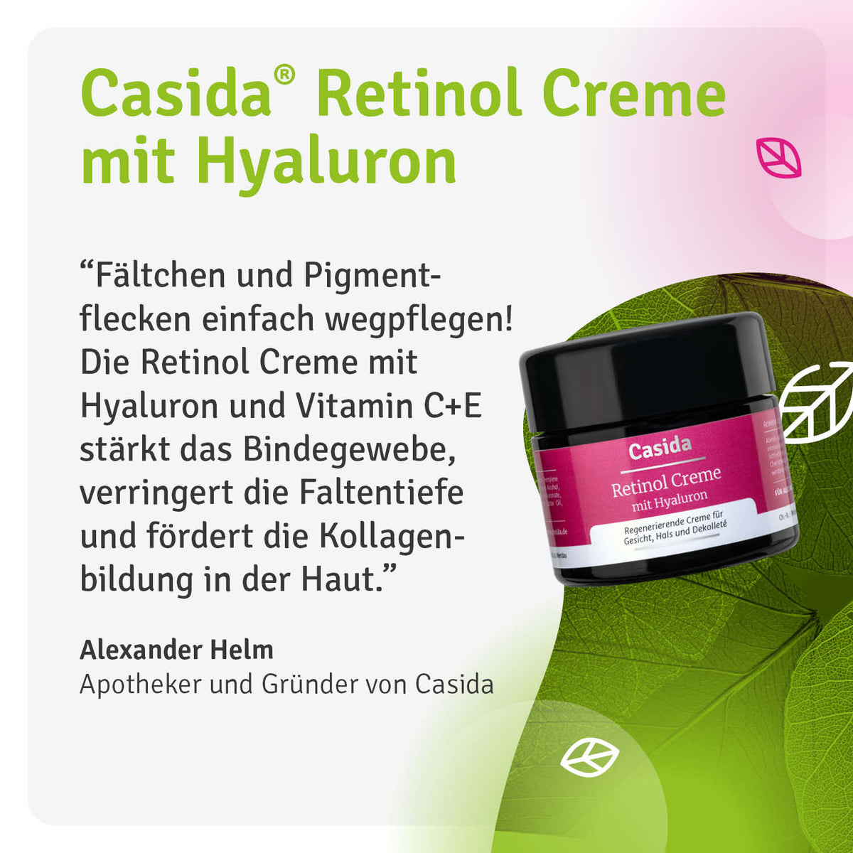 Retinol Creme mit Hyaluron Casida