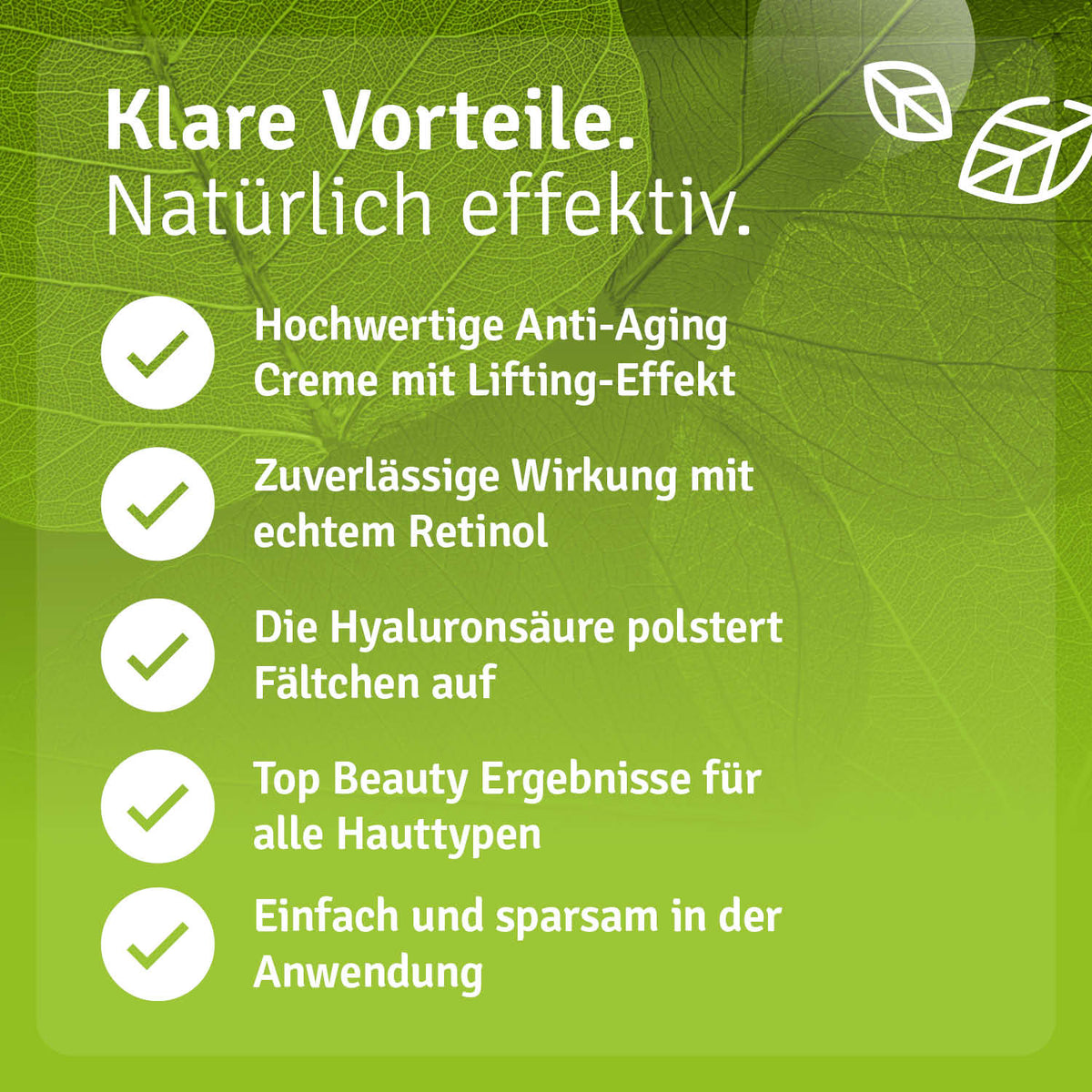 Retinol Creme mit Hyaluron Vorteile