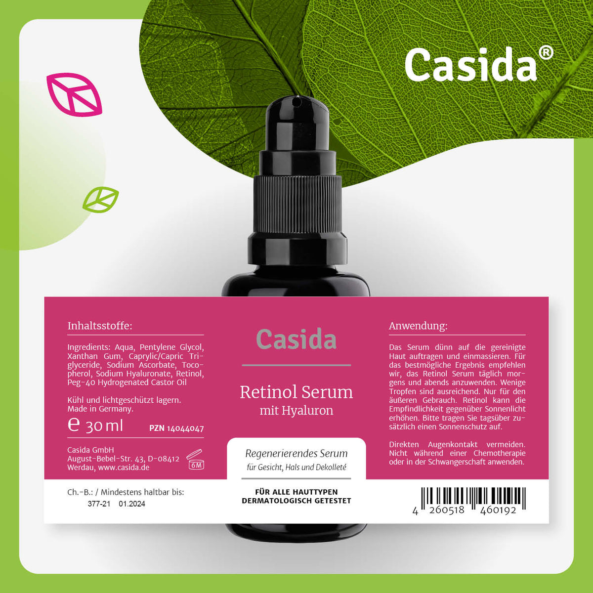 Retinol Serum Etikett
