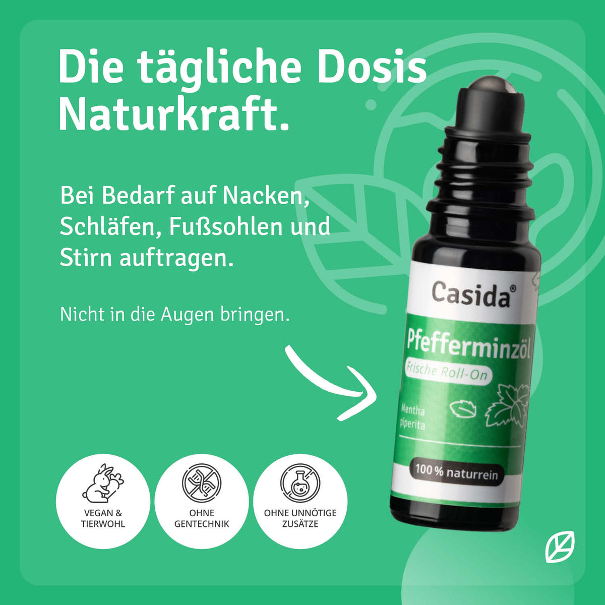 Pfefferminzöl Roll-On Anwendung