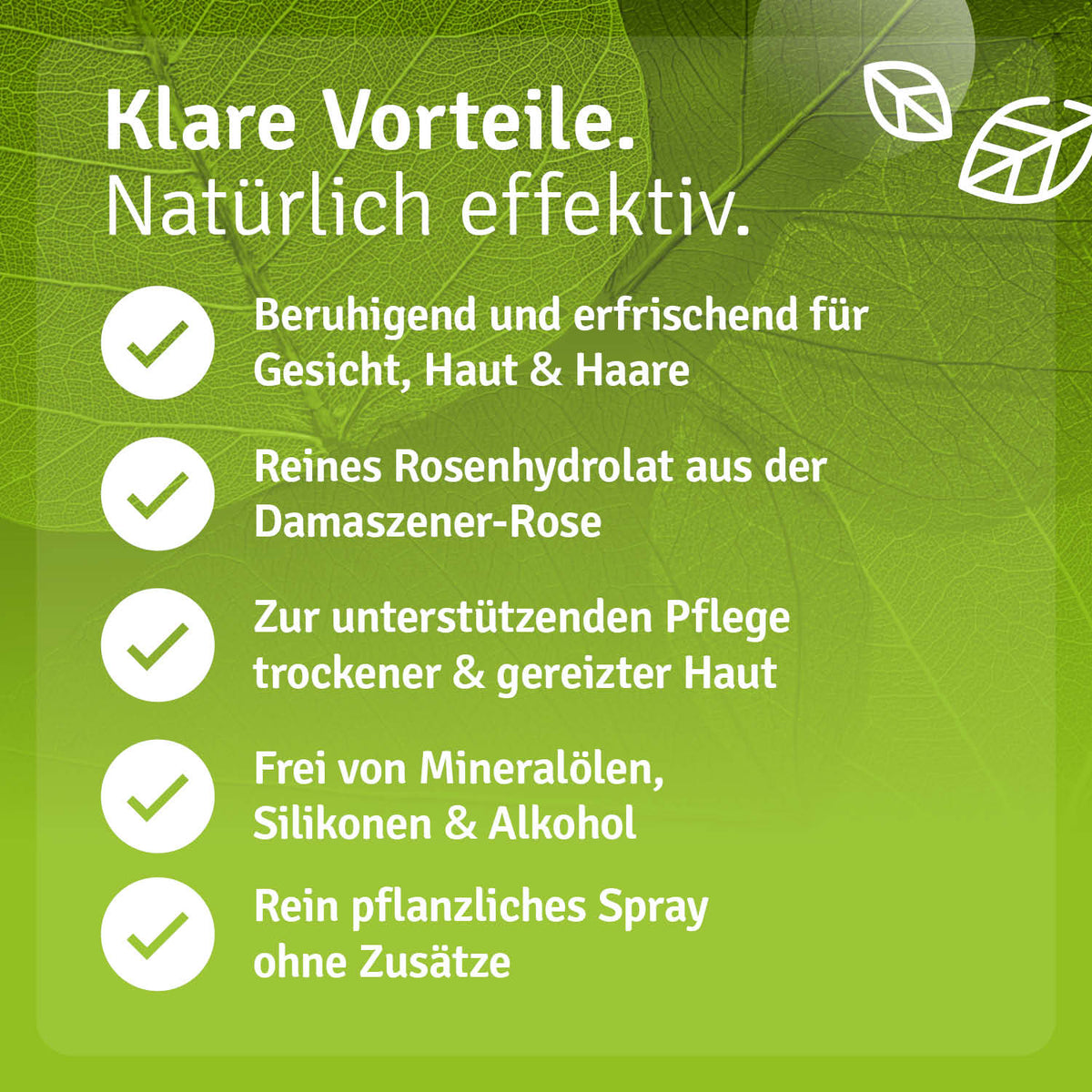 Rosenwasser Spray Bio – Rosenhydrolat Vorteile