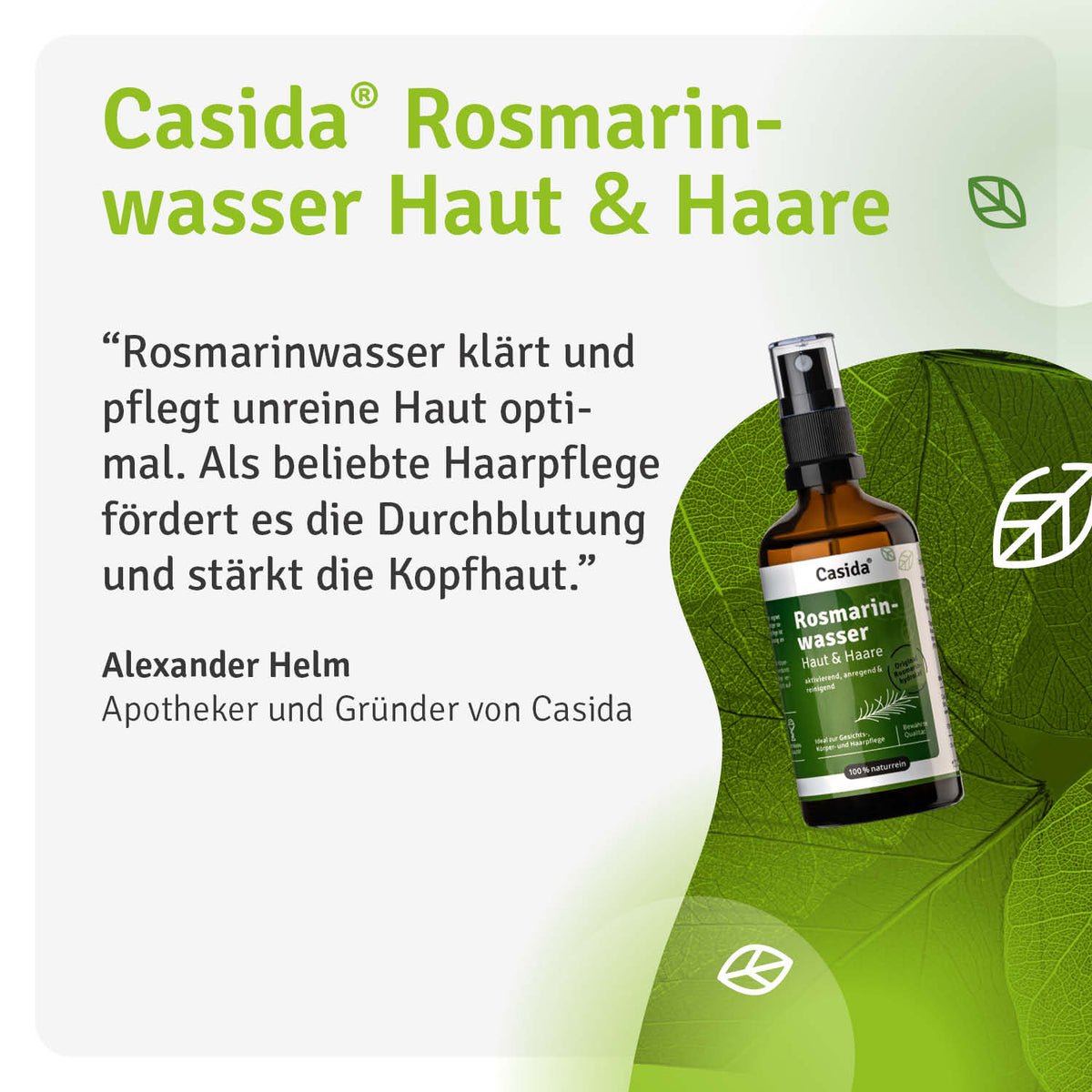 Rosmarinwasser Haut & Haare Casida