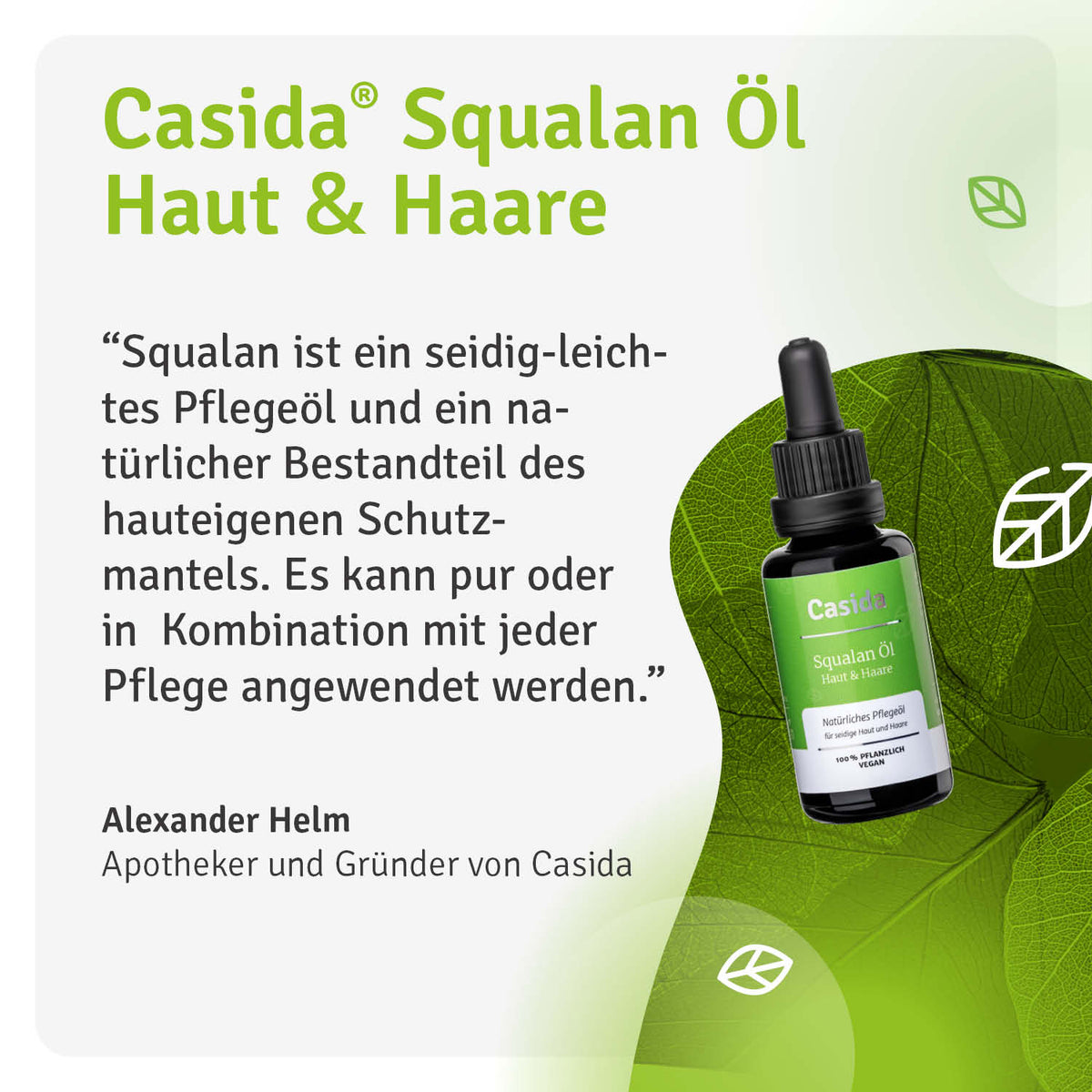 Squalan Öl Haut & Haare Casida