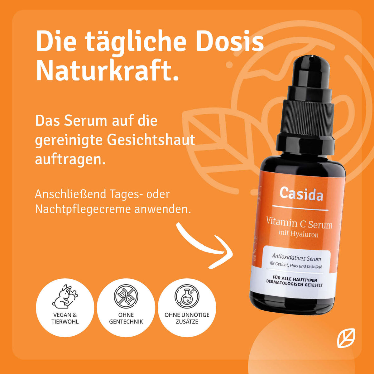 Vitamin C Serum mit Hyaluron Anwendung