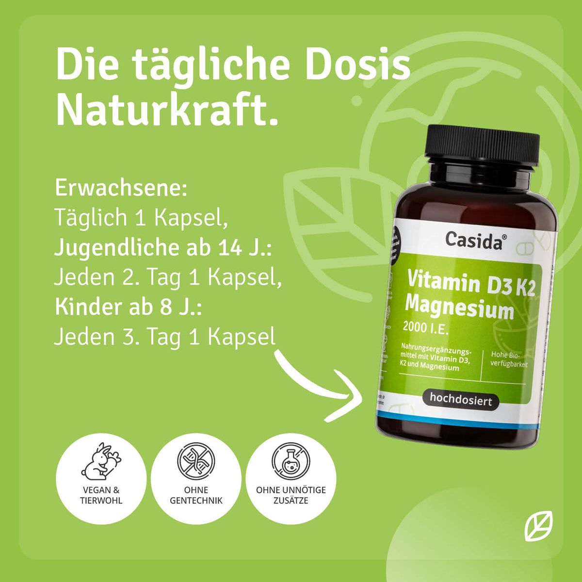 Vitamin D3 K2 Magnesium Kapseln Anwendung