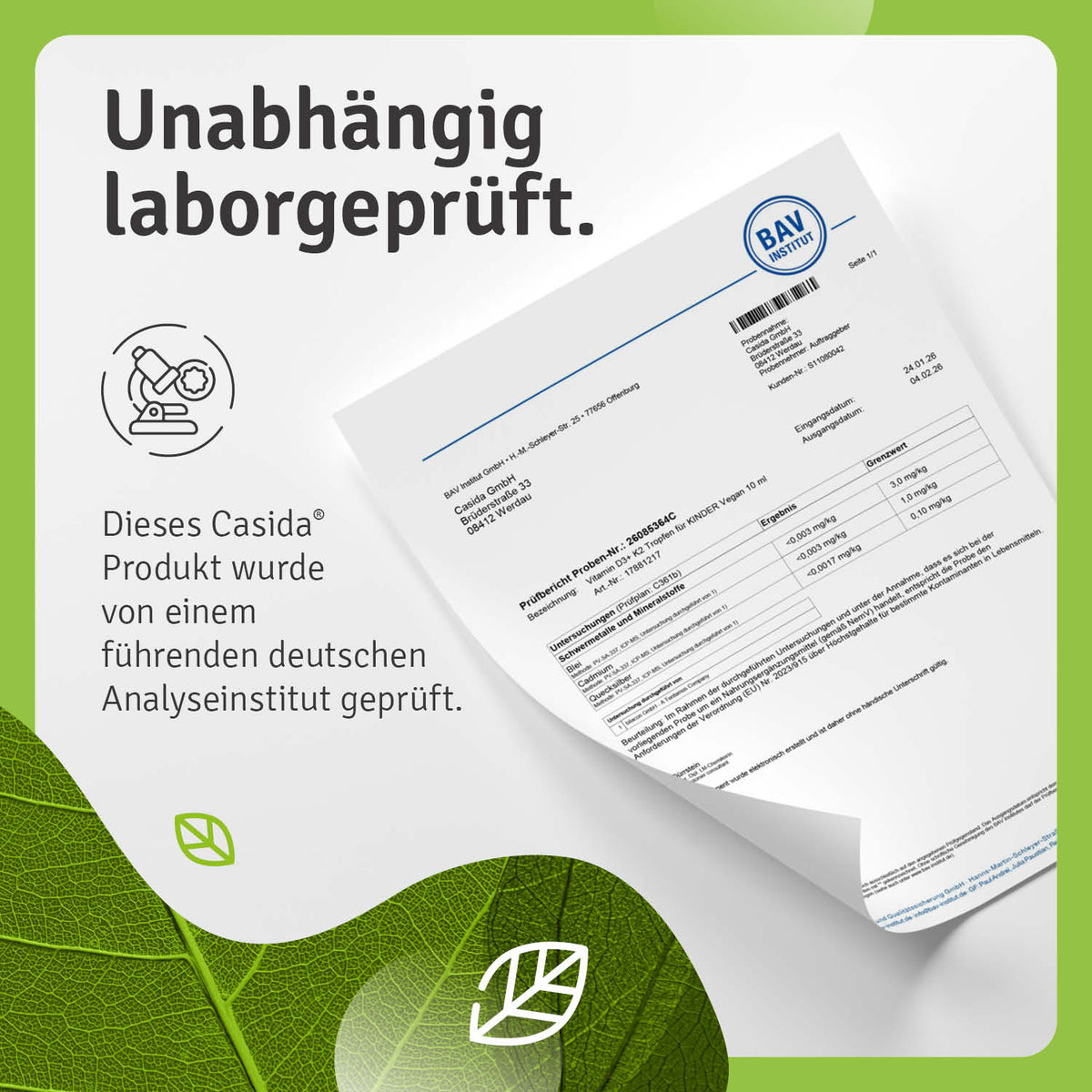 Vitamin D3+ K2 Tropfen für Kinder Vegan laborgeprüft