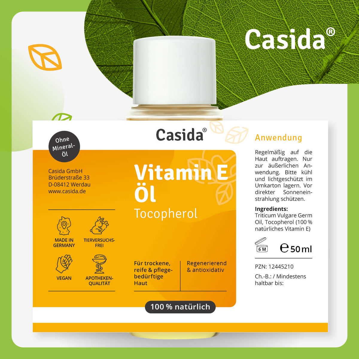 Vitamin E Öl Tocopherol Etikett