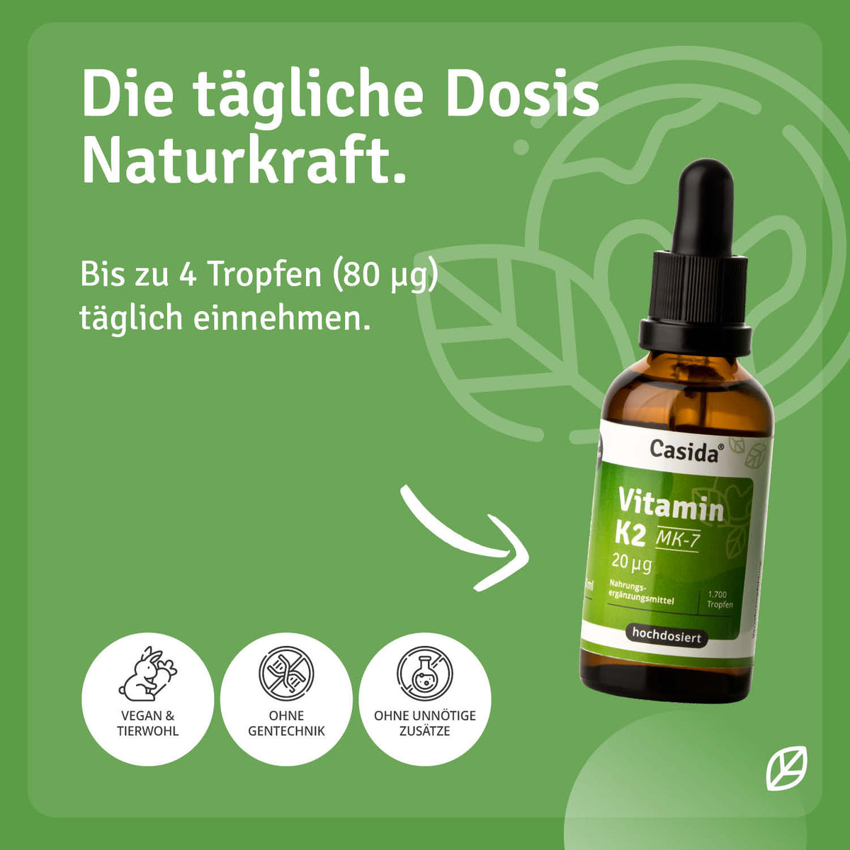 Vitamin K2 Tropfen MK-7 Anwendung