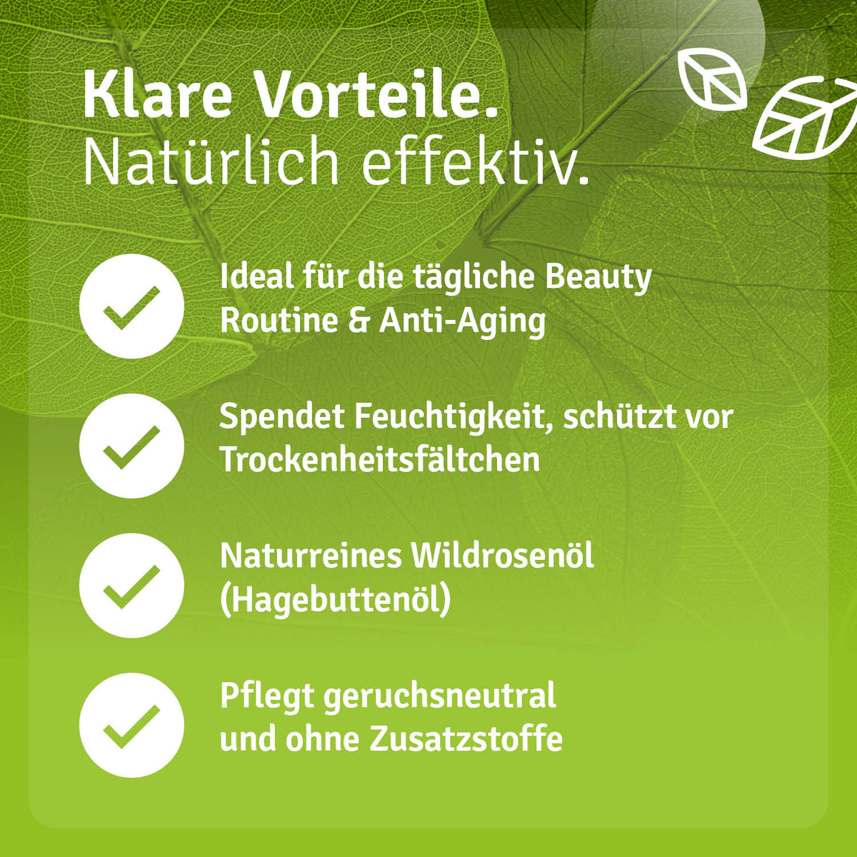 Wildrosenöl Bio & Kaltgepresst Vorteile