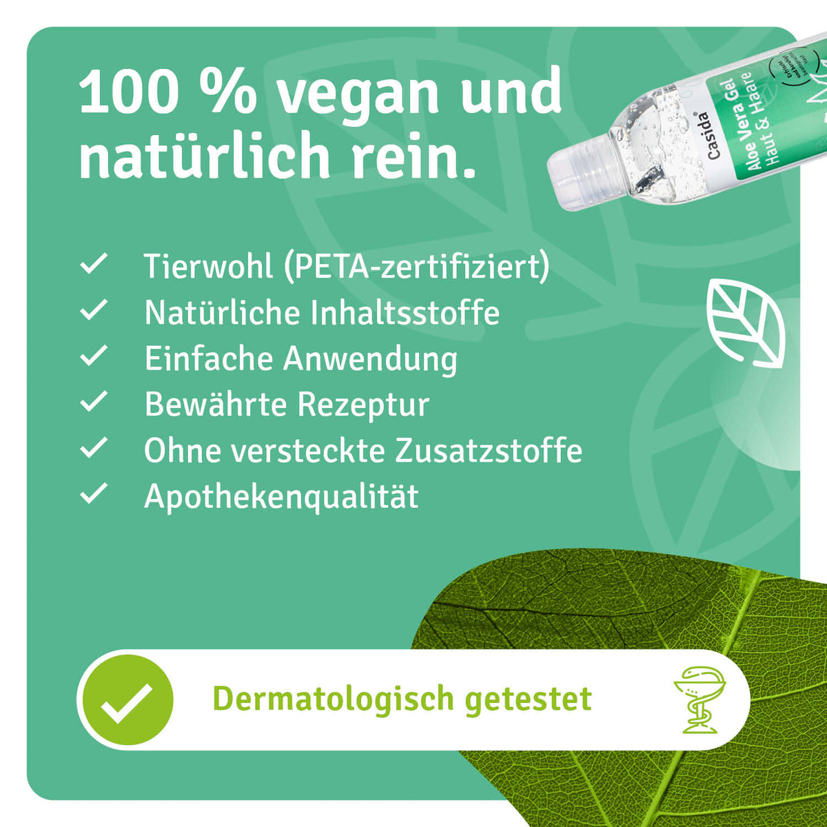 Aloe Vera Gel natürliche Inhaltsstoffe