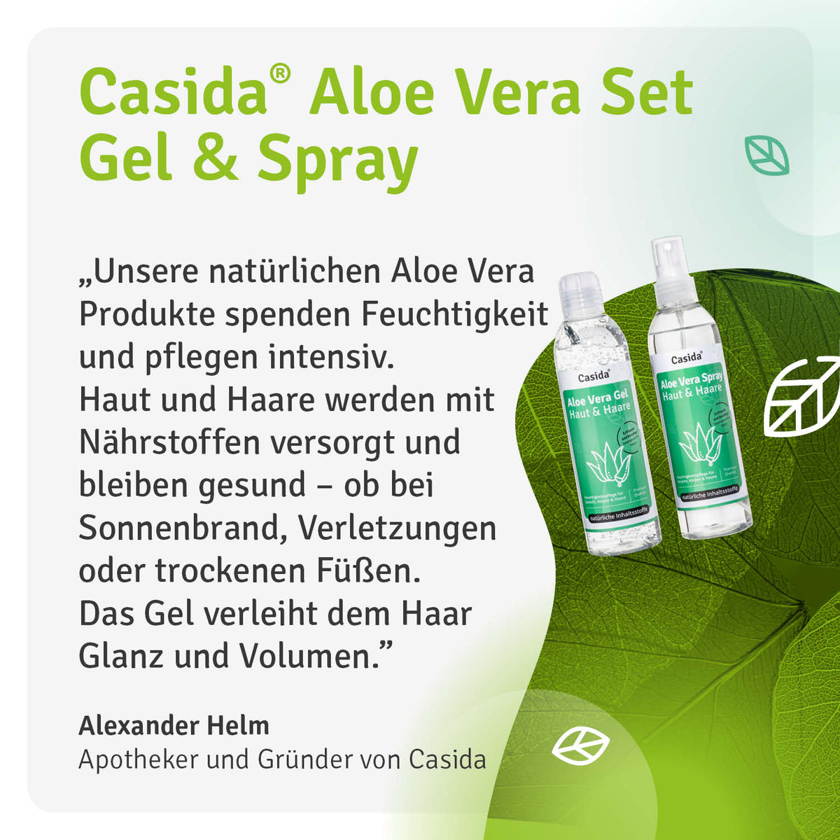 Aloe Vera Set Gel & Spray feuchtigkeitsspendend
