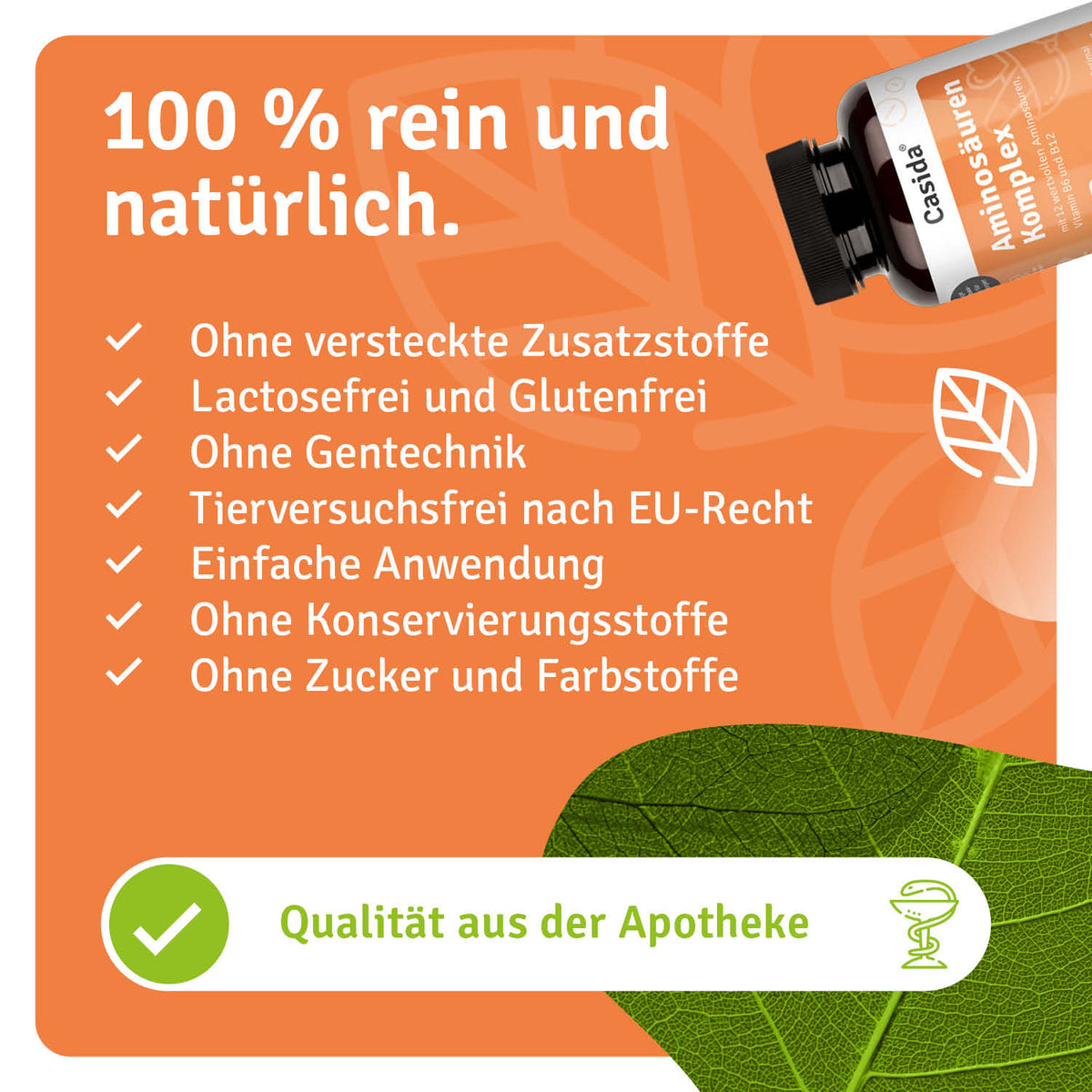 Aminosäuren Komplex natürliche Inhaltsstoffe