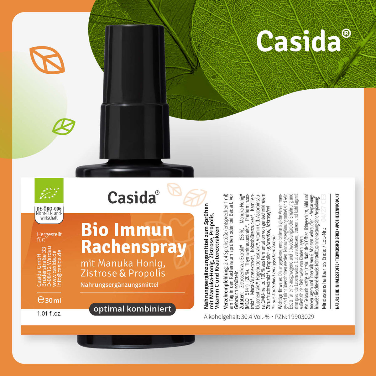 Bio Immun Rachenspray Etikett