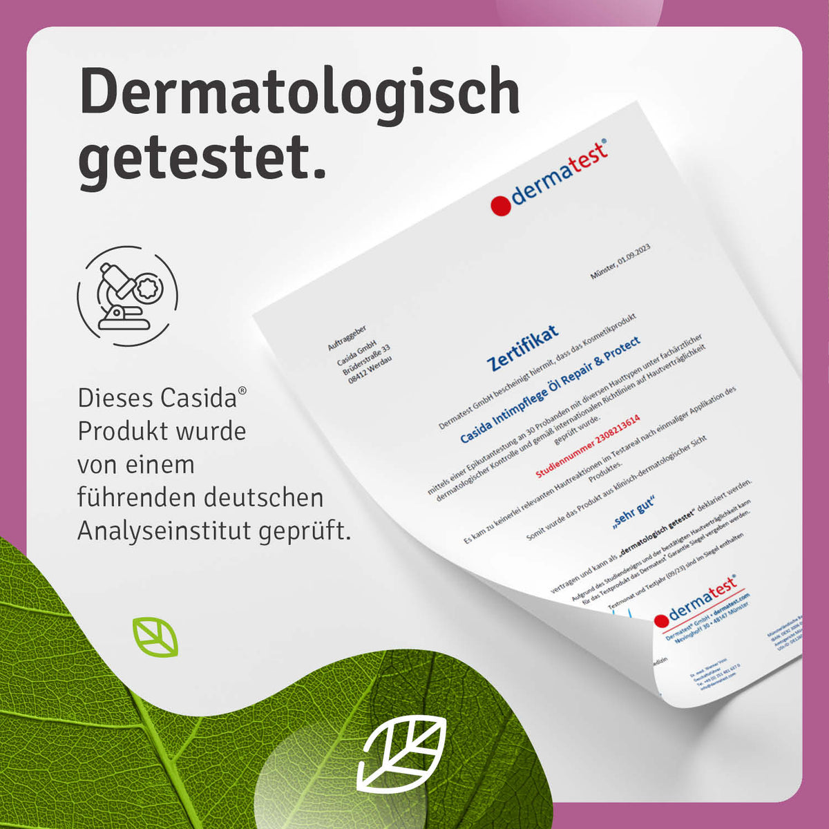 Intimpflege Öl Repair & Protect Dermatest 