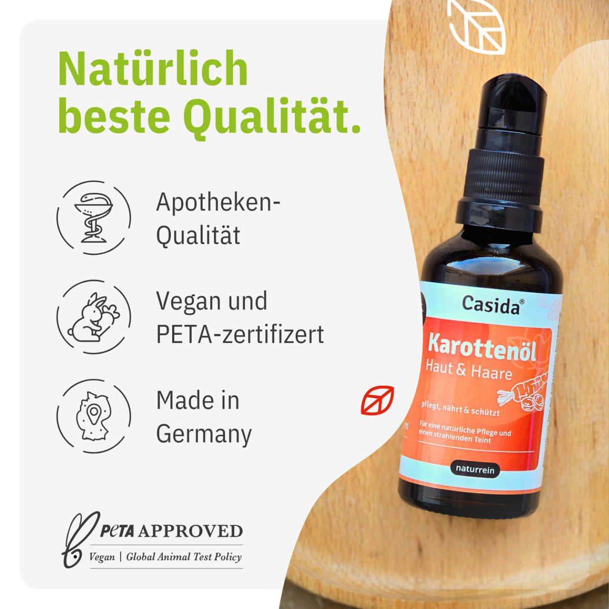 Karottenöl Haut & Haare tierversuchsfrei