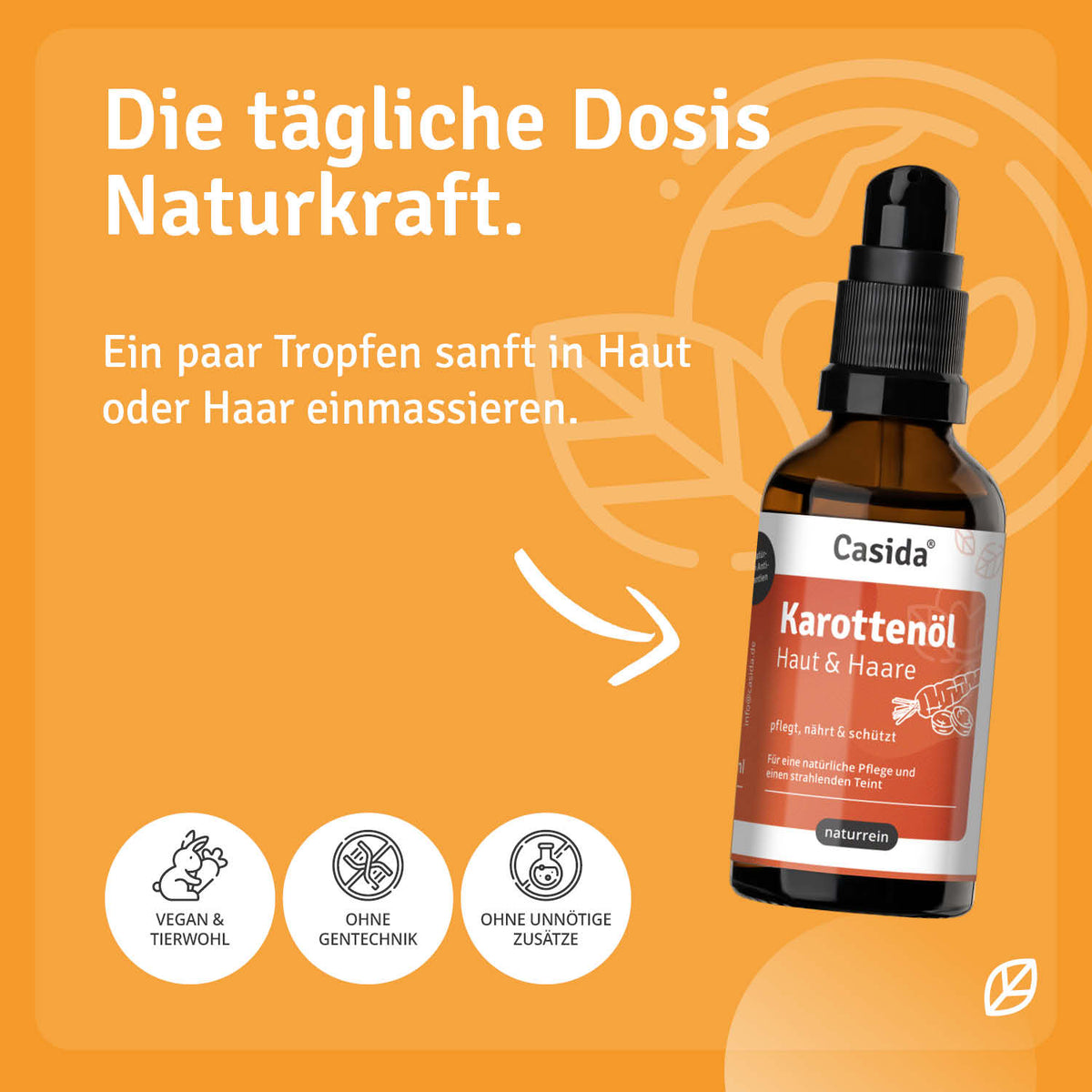 Karottenöl Haut & Haare Anwendung