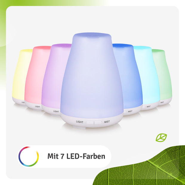 Kompakter Aromadiffuser weiß mit LED-Beleuchtung