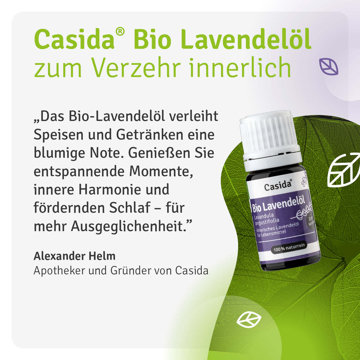 Lavendelöl BIO zum Verzehr innerlich Casida
