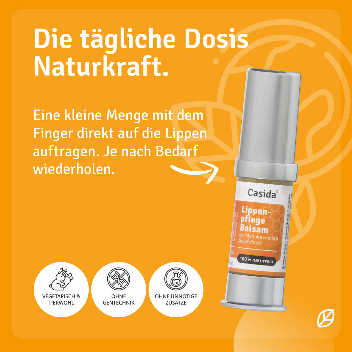 Lippenpflege Balsam mit Manuka Honig & Gelee Royale Anwendung